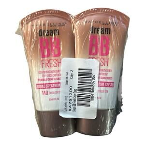 2x Maybelline Dream Fresh BB Cream 140 Deep SPF 30 8-in-1 Skin Perfector 1 fl oz